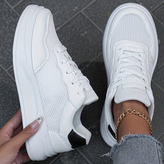 Breathable Mesh Skate Shoes Women's Low Top Sneakers