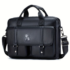 Cowhide Men's Computer Bag Business Casual Large Capacity Handbag
