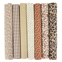 7pcs Floral Patchwork Multicolor Cloth Set for DIY Sewing