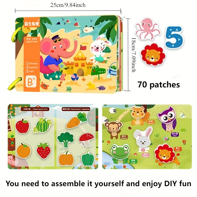 Interactive Quiet Book for Toddlers - Develops Skills & Abilities