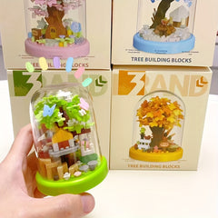 1320 Particle Tree House Building Blocks Spring Autumn Winter Creative