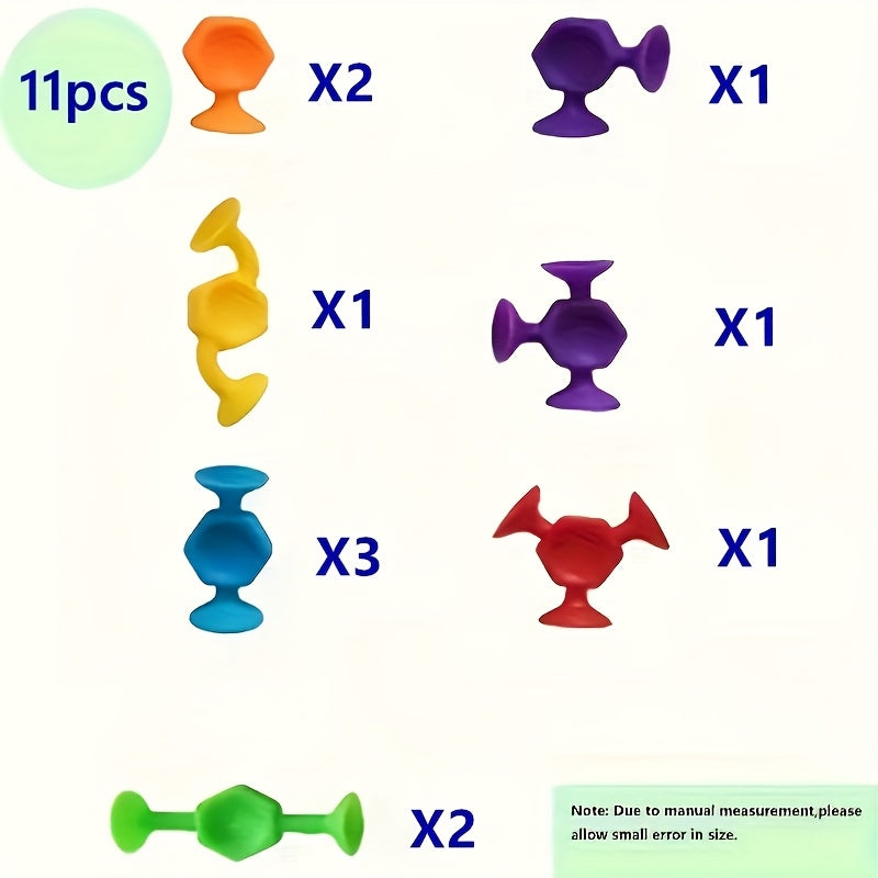 Colorful Suction Cup Building Blocks Sensory Toys