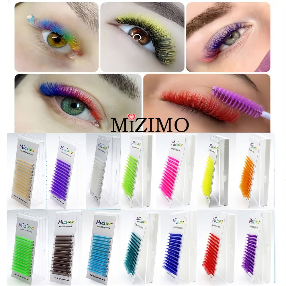 Purple Curl 8 15mm Lash Extensions Long Lasting False Eyelashes