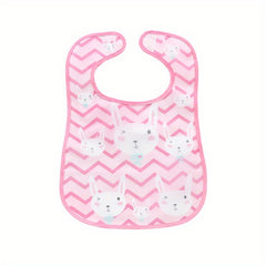 PEVA Towel Bibs Waterproof Dirt Resistant Dinosaur & Rabbit Print