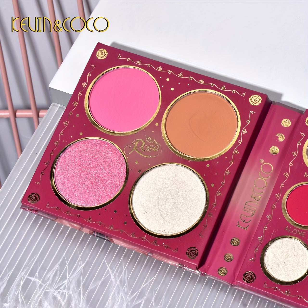 13 Colors Eyeshadow Palette - Pink Orange Brown Multicolor Palette