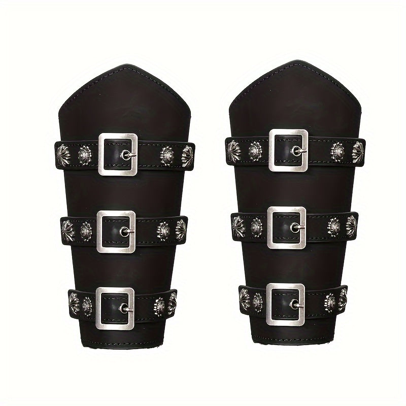 Viking Renaissance Arm Guard Medieval PU Leather Buckle Arm Guard