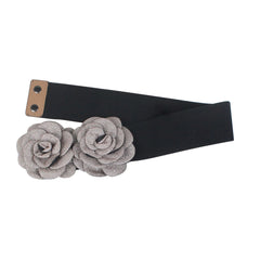 Stretchy Belt Flower Vintage Elastic Wide Waist Belt