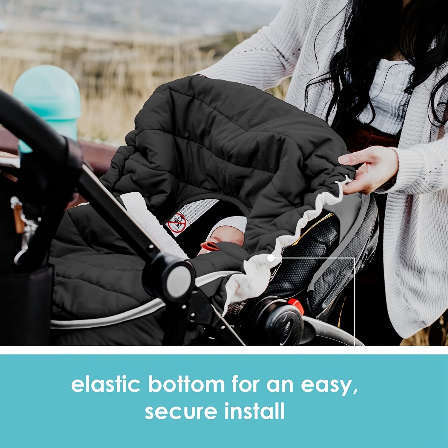 15 Inch Waterproof Baby Car Seat Cover - Ideal Infant Gift