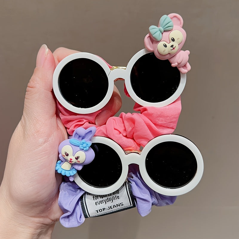 Kids Sunglasses Scrunchie Hair Rope Ponytail Accessories