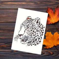 Leopard Pattern Plastic Stencil for Craft Project