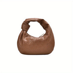 Mini Knotted Crescent Hobo Bag Solid Shoulder Bag
