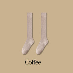Thick & Warm Calf Socks College Style Knee High Socks Women's Stockings