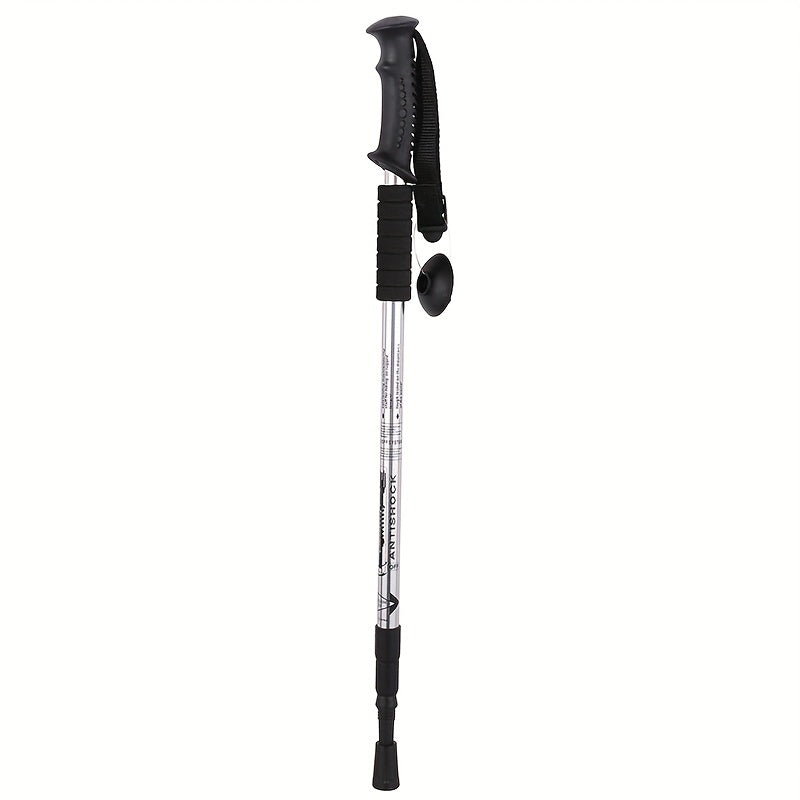 Adjustable Height Trekking Pole Rubber Tip Camping Hiking