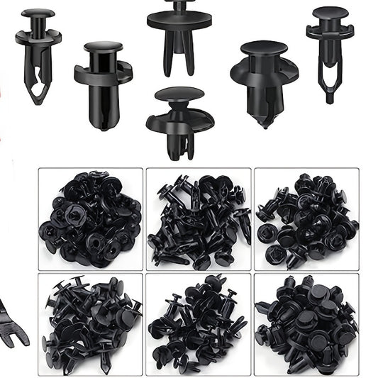 125pcs Nylon Bumper Push Fasteners + Removal Tool