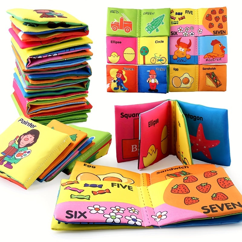 6Pcs Baby Cloth Book Set with Sound Paper