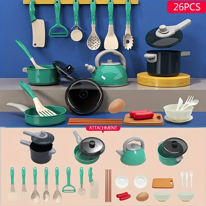 Kids Play Kitchen Set with Food and Accessories