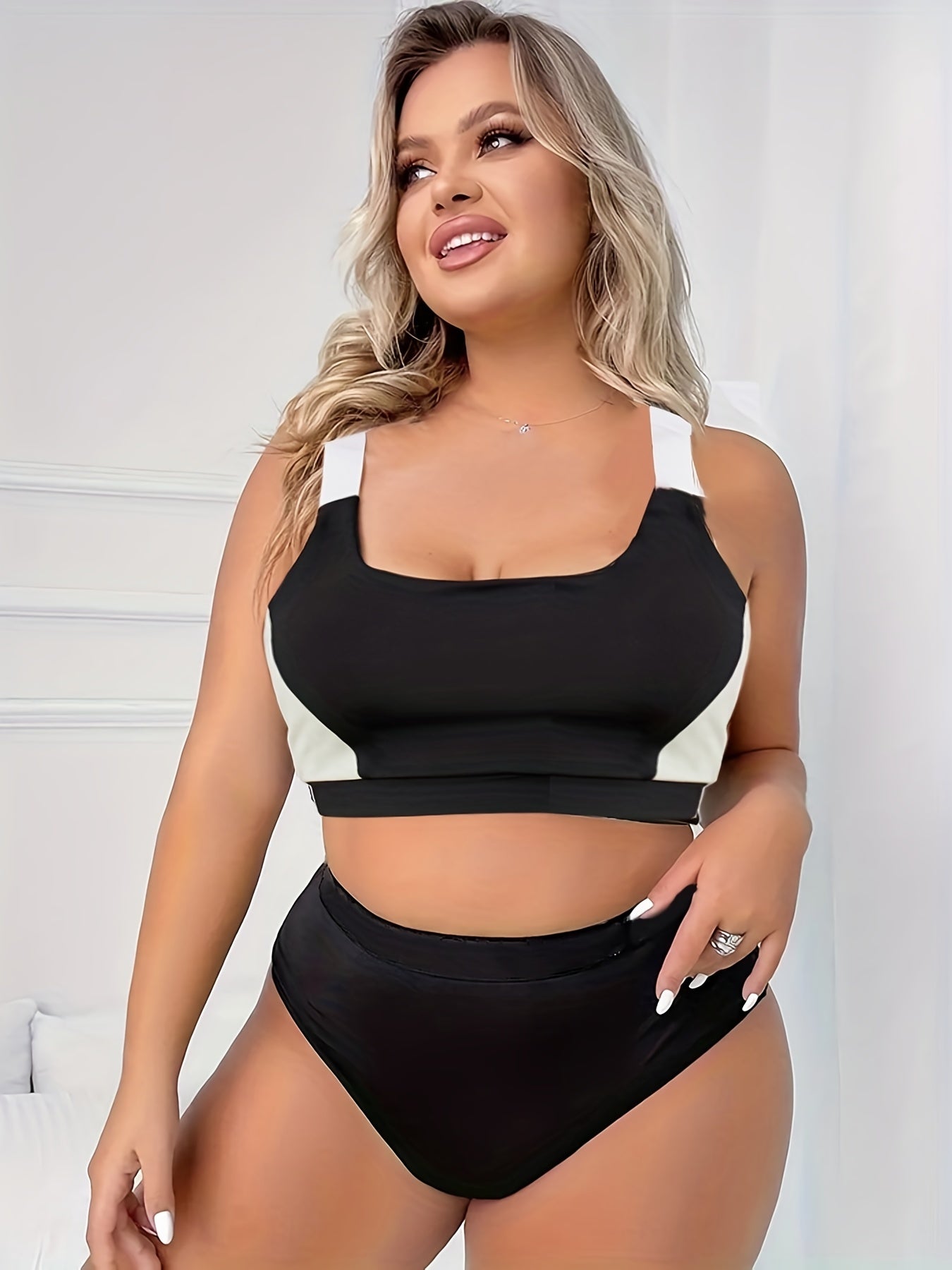  Colorblock Padded Seamless Sports Bra