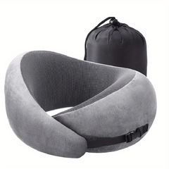 Memory Foam Neck Pillow for Travel, Office, Airplane and Car Use