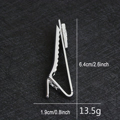 Poker Enamel Tie Clip For Men Groove Clips Business Tie Clips