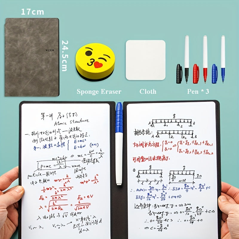 A5 Whiteboard Notebook Set with PU Leather Cover