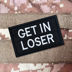 Get In Loser Embroidered Morale Patches With Hook And Loop