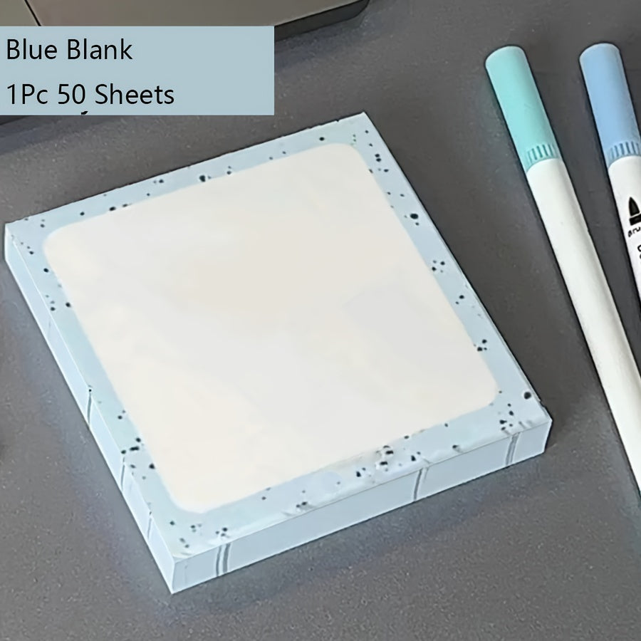 1Pc 50 Sheets Sticky Notepad Green Sticky Notes In Notebook Memo Pad