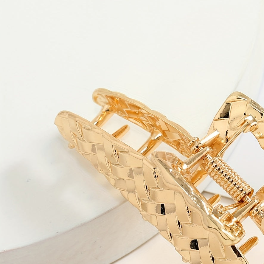 Braided Metal Hair Grab Clip for Women Girls