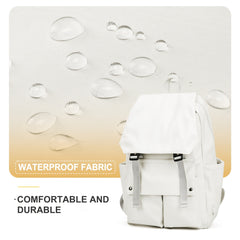 Casual Solid Backpack Minimalist Storage Travel Bag Flap School Bag