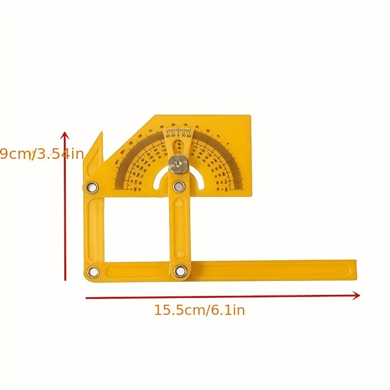 Protractor Angle Finder Woodworking Tool 0-180 Outside Inside Angle Gauge Ruler