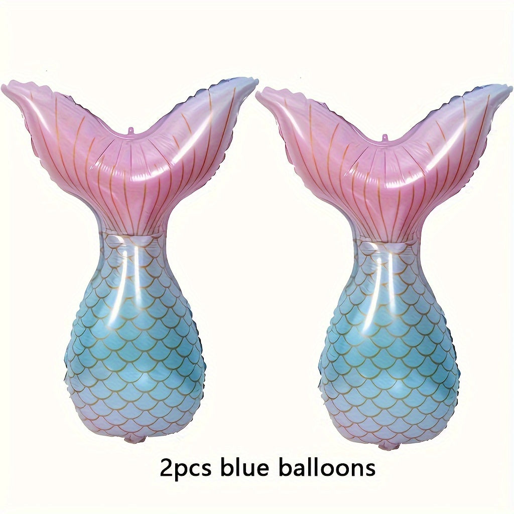2pcs Mermaid Tail Balloons for Holidays & Events