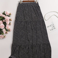  Paisley Print High Rise A-line Maxi Skirt
