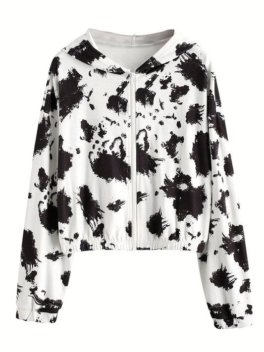 Block Zip Up Jacket Hooded Outerwear