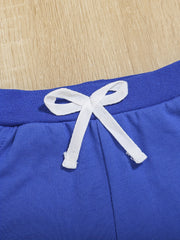 3pcs Boys Grey Drawstring Quick Dry Shorts