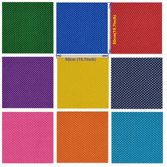 12pcs Small Dots Pre Cut Fabric Patchwork Crafting Sewing