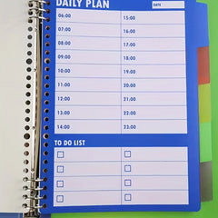B5 Loose leaf Spiral Notebook with Divider Bag Labels