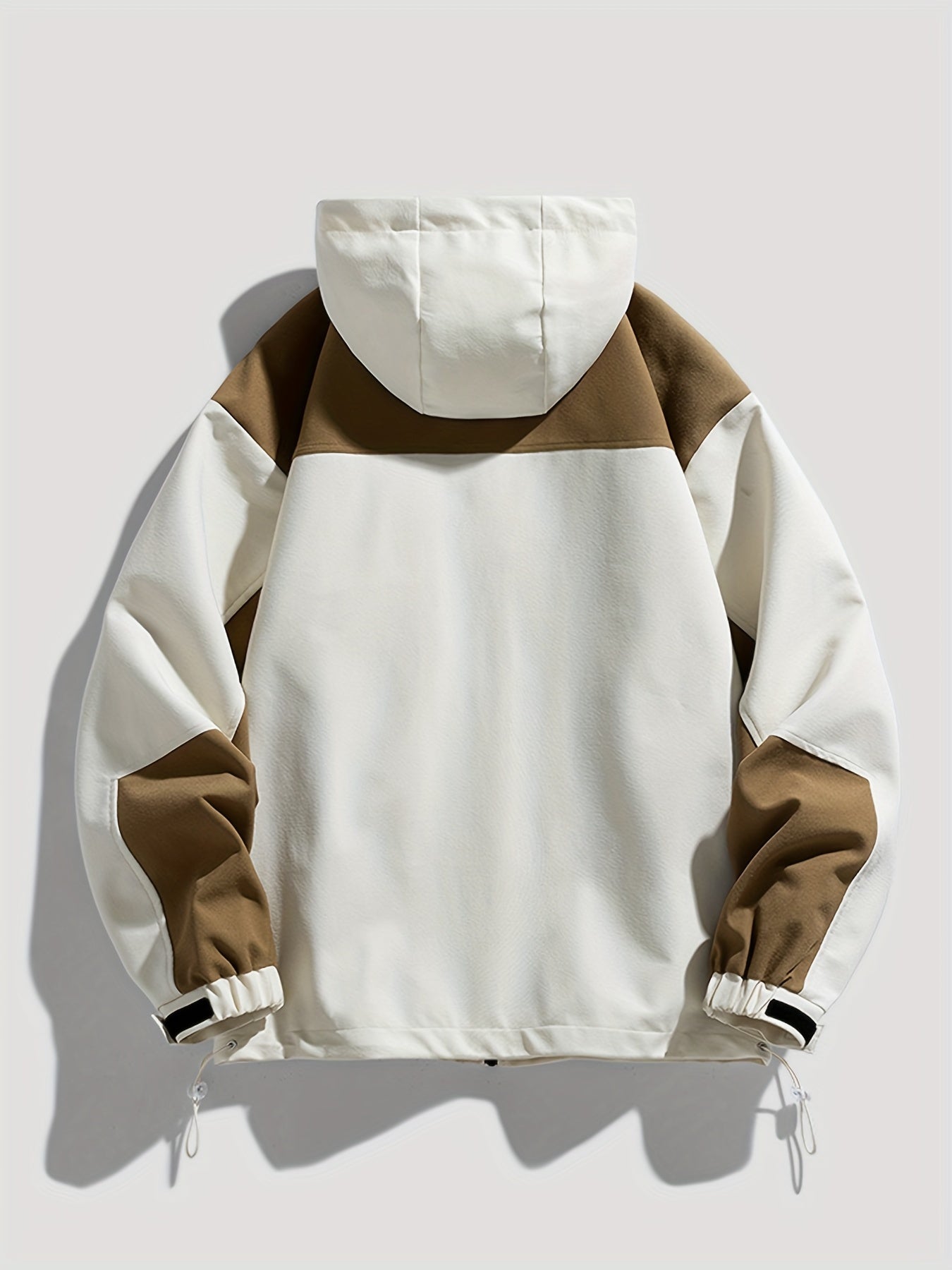 Men's Pocket Windbreaker Hooded Jacket for Spring Fall