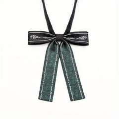 Retro Pattern Men's Bow Tie Green Matching Print Clothing Accessories