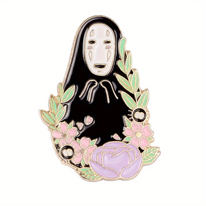 Faceless Men Cartoon Brooch