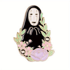 Faceless Men Cartoon Brooch