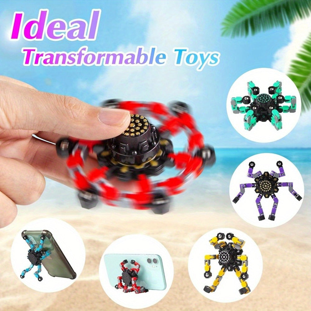 Fidget Toys Rotatable Deformable Mechanical Chain Robots DIY Deformable Machines