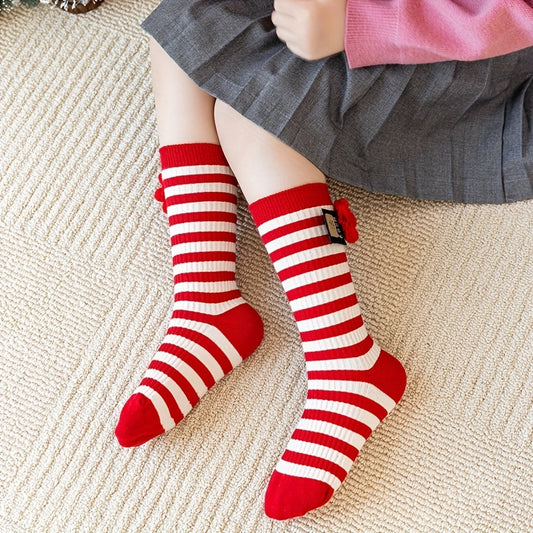 3 Pairs Kids Cartoon Christmas Socks Lucky Warm Cozy Winter Children s Socks