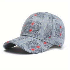 Hip Hop Couple Baseball Cap Solid Crackle Printed Dad Hat Vintage