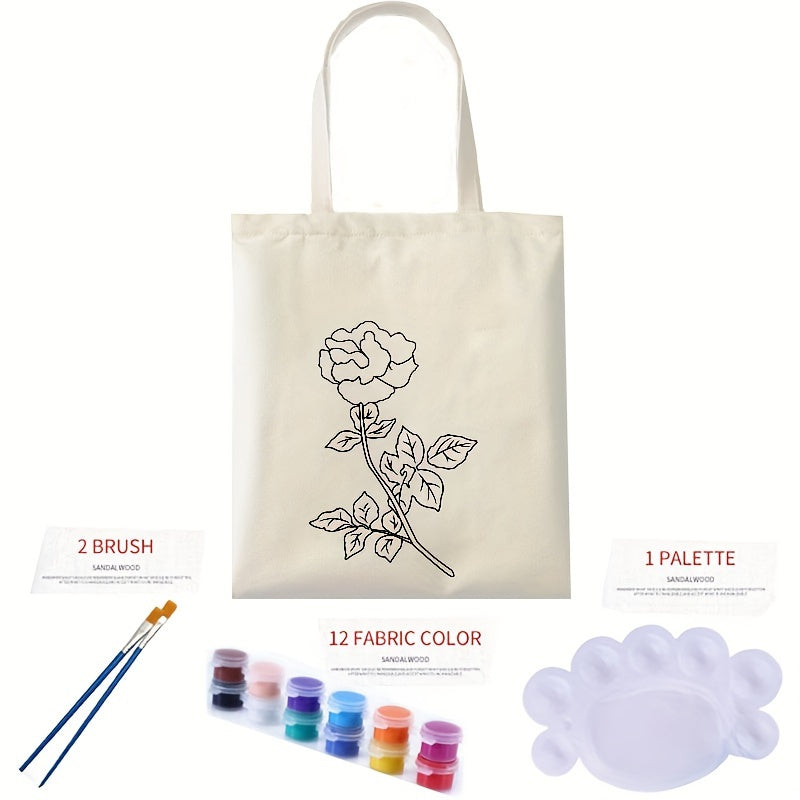 DIY Painting Handbag Linen Shoulder Bag for Women