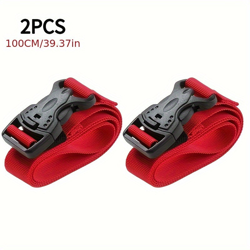 2pcs Cargo Tie Down Strap Quick Release Buckle Adjustable Heavy Duty Straps