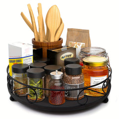 30 48 Cm Lazy Susan Organizer for Cabinet Metal Spice Rack