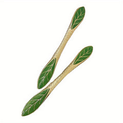 Leaf Shape Enamel Hairpin Ponytail Holder Hair Pin Hair Accessories