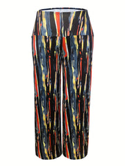  Tie Dye Striped Wide Leg Trousers