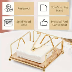 Iron Napkin Holder Classic Arc Series Three door Paper Towel Clip