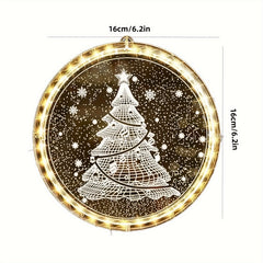 Christmas Window Light Decoration 3D Light Operated