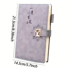 Chinese Deer & Flowers Notepad A5 160 Pages